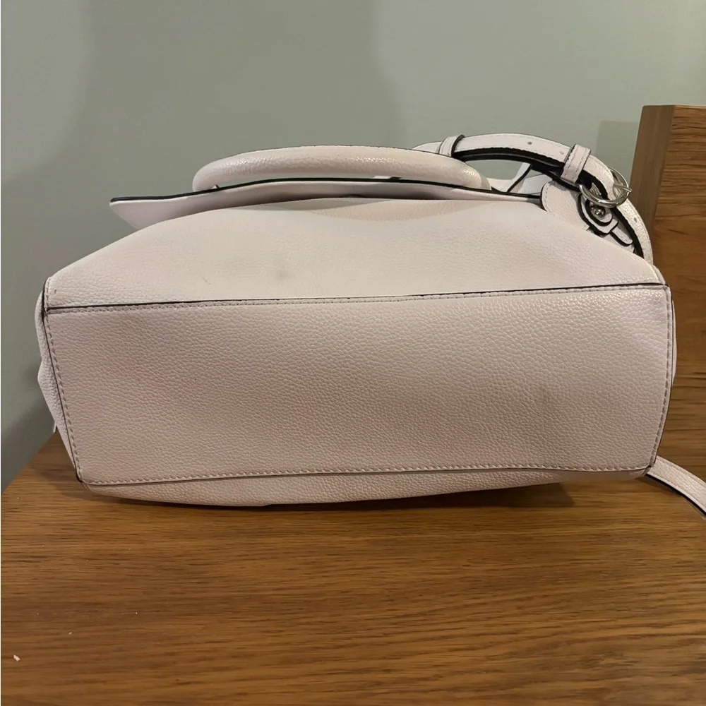 Dana Buchman handbag pebbled texture dual top handles and a crossbody strap